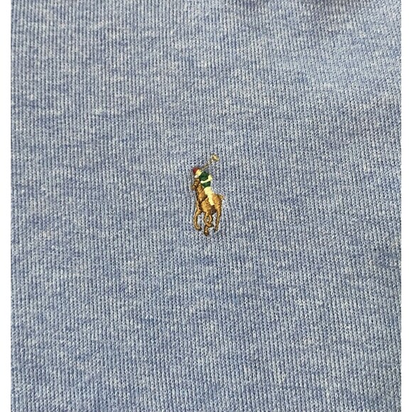 Polo Ralph Lauren Estate Rib 1/4 Zip Sweater Blue Pony Logo XL Tall - Picture 3 of 11